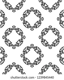 Modern tile wreath style vector pattern decorative shape design for many creative ideas