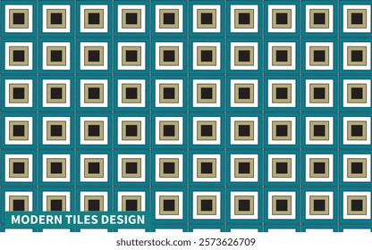 Modern Tiles Design with Cyan and White Colour