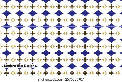 Modern Tiles Design with Olive and Blue Colour