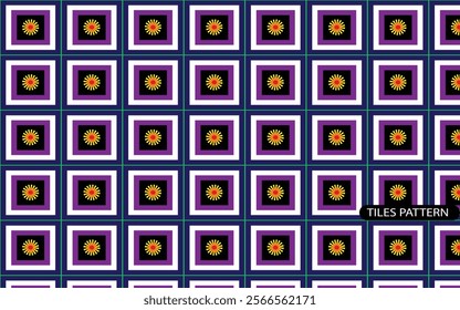 Modern Tiles Design with vector on white and black color Background.