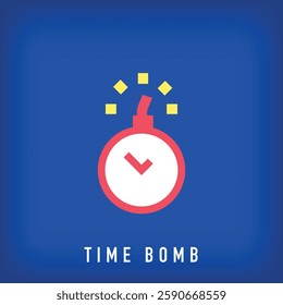 Modern time bomb design. Creative breaking news design, corporate identity. vector