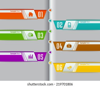 Modern time line template. text box for computer graphic website and business.