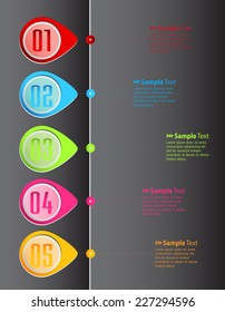 Modern time line template. text box.
