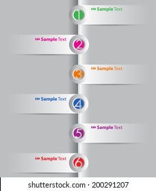 modern time line for website, numbers.