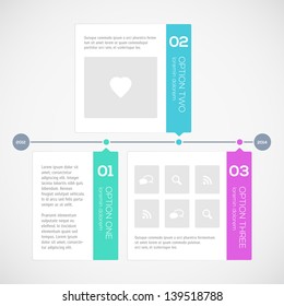 Modern timeline design template