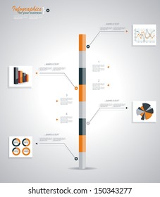 Modern timeline design template 