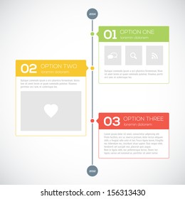 Modern timeline design template