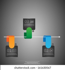Modern timeline design template