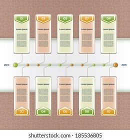 Modern timeline design template. 