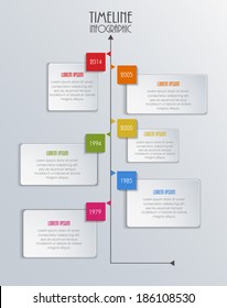 Modern timeline design template 