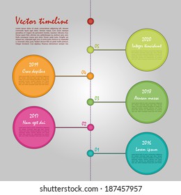 Modern timeline design template