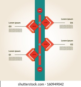 Modern timeline design template. eps 10