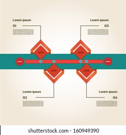 Modern timeline design template. eps 10