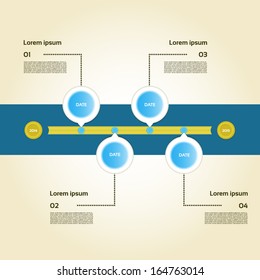 Modern Timeline Design Template. Eps 10