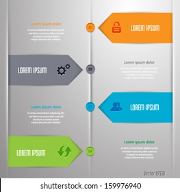 Modern  timeline design template. Vector eps10. 