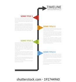 Modern timeline design template. Vector format.