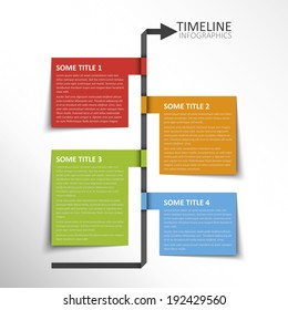 Modern timeline design template. Vector format.