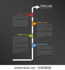 Modern timeline design template. Vector format.
