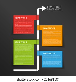 Modern timeline design template. Vector format.