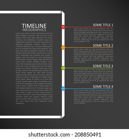 Modern timeline design template. Vector format.