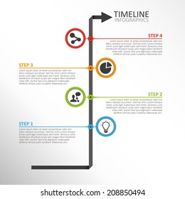Modern timeline design template. Vector format.