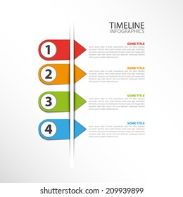 Modern timeline design template. Vector format.