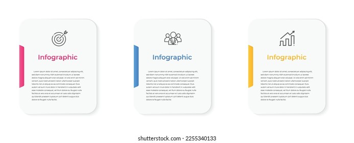 Modern Timeline Infografik 3 Optionen.