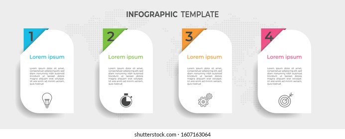 Modern timeline infographic 4 option.