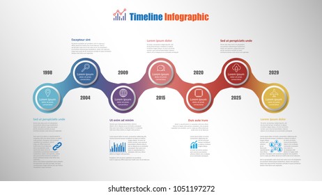 Modern Timeline Infographic 8 Steps Circle Stock Vector (royalty Free 