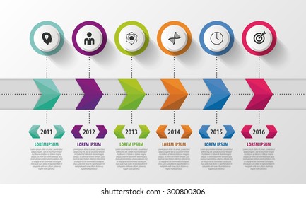 Modern Timeline Infographic. Abstract Design Template. Vector Illustration.