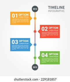 Modern timeline infographic and report template 