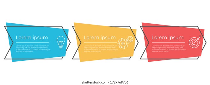 Modern timeline infographic template 3 options.