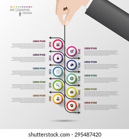 Modern timeline infographics design template. Vector