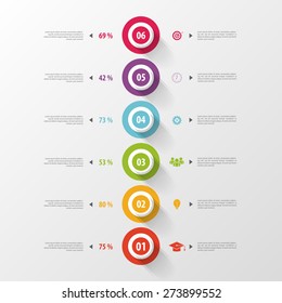 Modern timeline infographics with icons. Vector