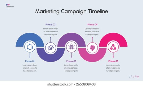 Moderne Zeitleiste und Step Infografik