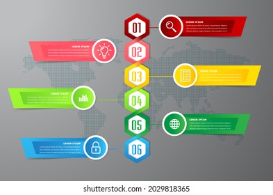 plantilla de cuadro de texto de línea de tiempo moderna, banner de infografía 