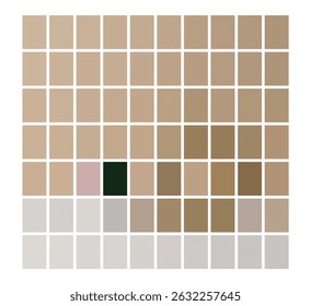  Modern tints and shadows color swatch with a minimal palette, perfect for interior design, print test pages, trendy charts, and digital color use.