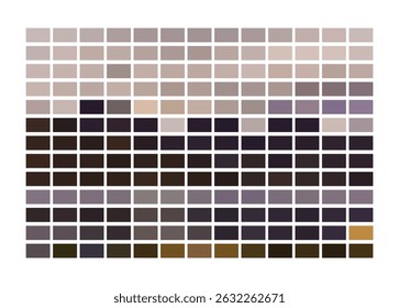  Modern tints and shadows color swatch with a minimal palette, perfect for interior design, print test pages, trendy charts, and digital color use.