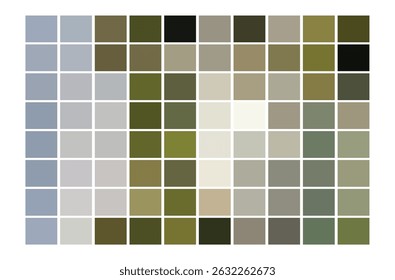  Modern tints and shadows color swatch with a minimal palette, perfect for interior design, print test pages, trendy charts, and digital color use.