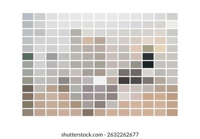  Modern tints and shadows color swatch with a minimal palette, perfect for interior design, print test pages, trendy charts, and digital color use.