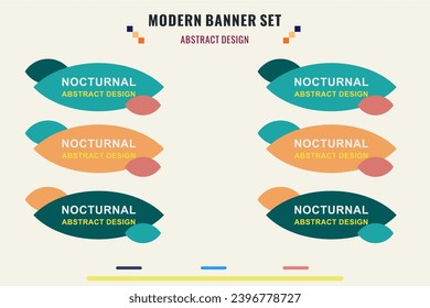 Conjunto moderno de banner de título, con diferentes formas y colores. Plantilla de cuadro de título, lista para usar para diseño de impresión y diseño web.