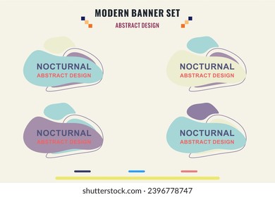 Conjunto moderno de banner de título, con diferentes formas y colores. Plantilla de cuadro de título, lista para usar para diseño de impresión y diseño web.