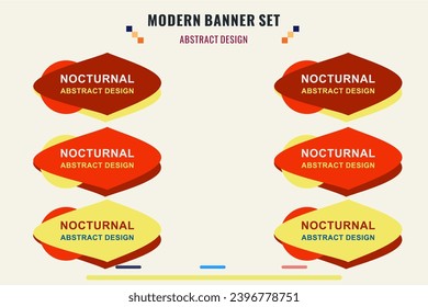 Conjunto moderno de banner de título, con diferentes formas y colores. Plantilla de cuadro de título, lista para usar para diseño de impresión y diseño web.