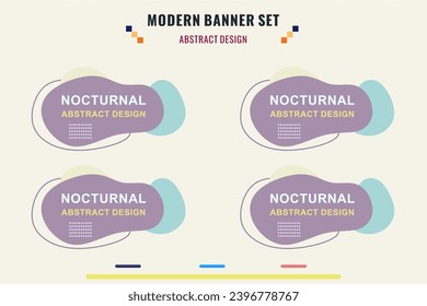 Conjunto moderno de banner de título, con diferentes formas y colores. Plantilla de cuadro de título, lista para usar para diseño de impresión y diseño web.