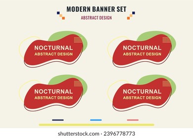 Conjunto moderno de banner de título, con diferentes formas y colores. Plantilla de cuadro de título, lista para usar para diseño de impresión y diseño web.