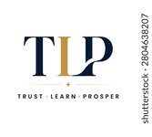 Modern TLP letter logo design with elegant serif typography and professional business identity style.