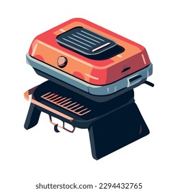 Modern toaster symbolizes creativity in kitchenware department isolated