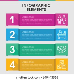 Modern together infographic template. infographic design with together icons includes abc cube, table. can be used for presentation, diagram, annual report, web design.