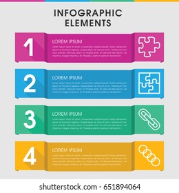 Modern togetherness infographic template. infographic design with togetherness icons includes puzzle. can be used for presentation, diagram, annual report, web design.