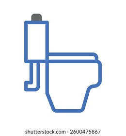 Modern Toilet Outline Icon Illustration Design